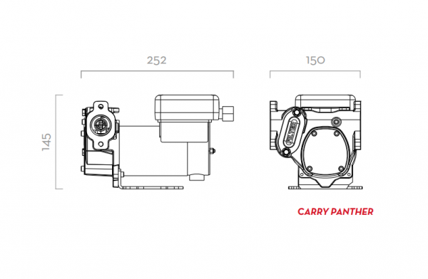 Насос для перекачки дизельного топлива 24/12В-вольт(V) PIUSI CARRY PANTHER DC F0034104C, 70/35 л/мин