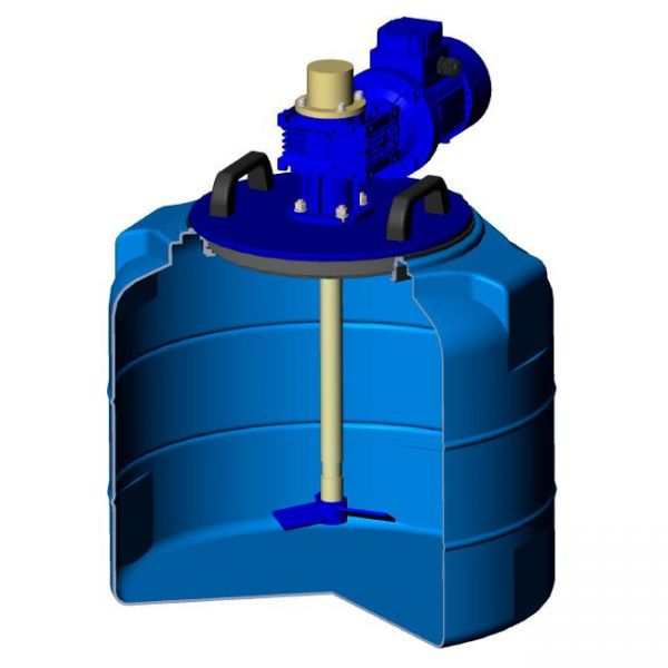 Емкость цилиндрическая ЭкоПром T 100, с лопастной мешалкой, 100 литров