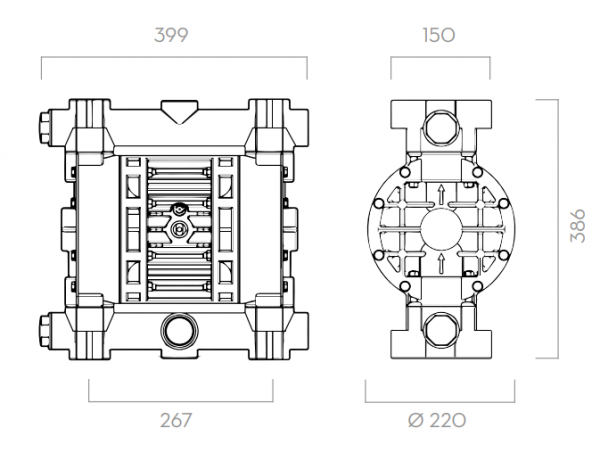 Насос для перекачки дизельного топлива PIUSI Е140 F0039505A, 220В-вольт(V), 140 л/мин