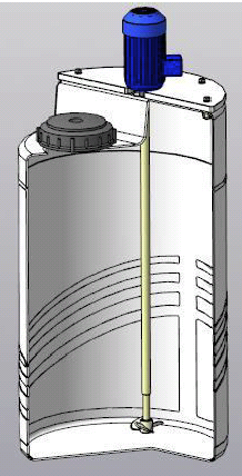 Емкость дозировочная ЭкоПром 100, с пропеллерной мешалкой, 100 л