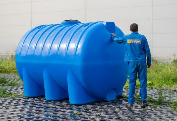 Емкость цилиндрическая ЭкоПром HR 8000, 8000 литров, синяя
